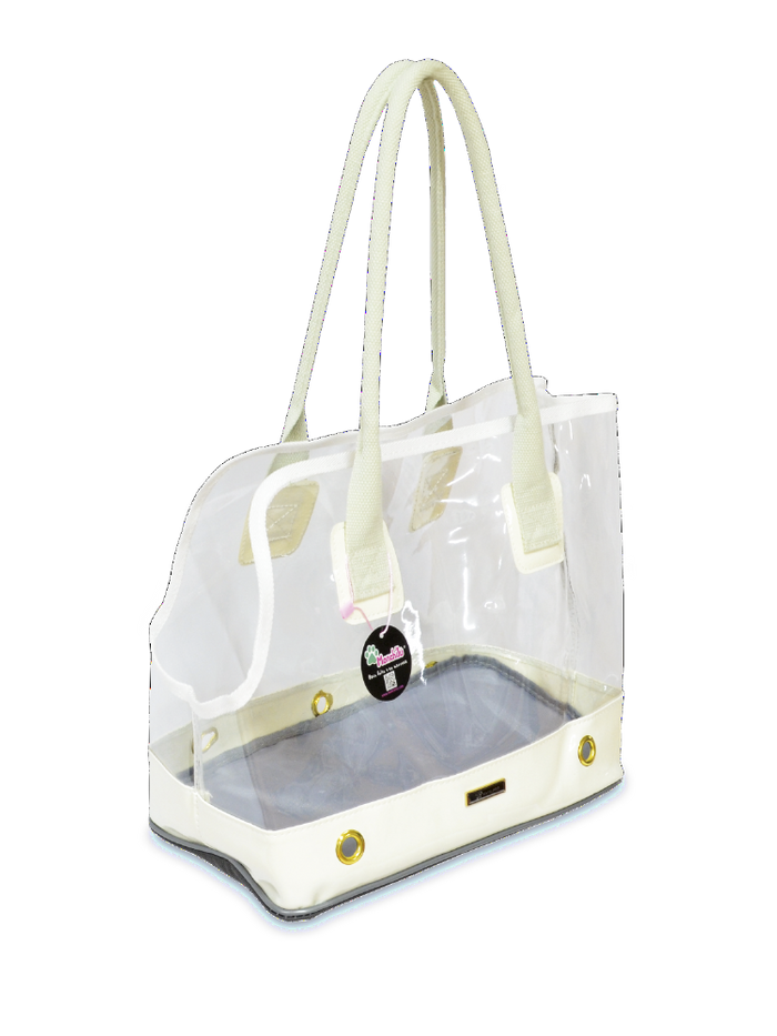 Bolso Para Mascotas Transparente Blanco