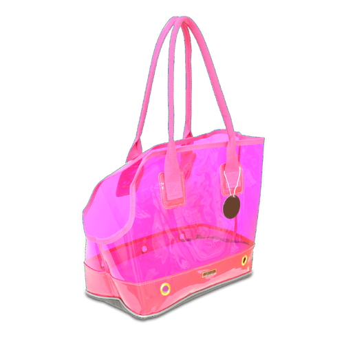 Bolso para mascotas Transparente Fucsia
