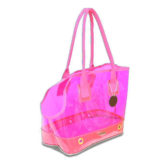 Bolso para mascotas Transparente Fucsia