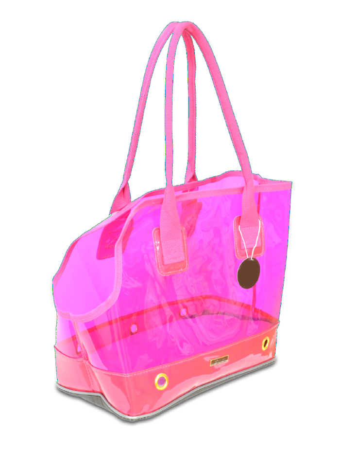 Bolso para mascotas Transparente Fucsia